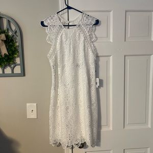 White keyhole dress